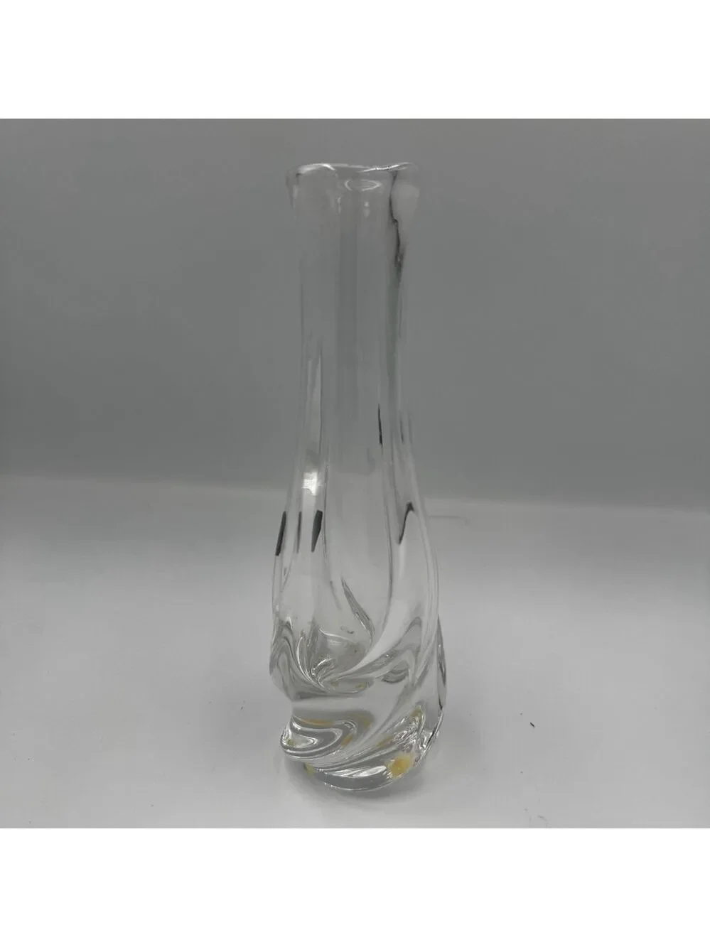 Saint Louis France Crystal Vase Vintage Art Glass Original Label